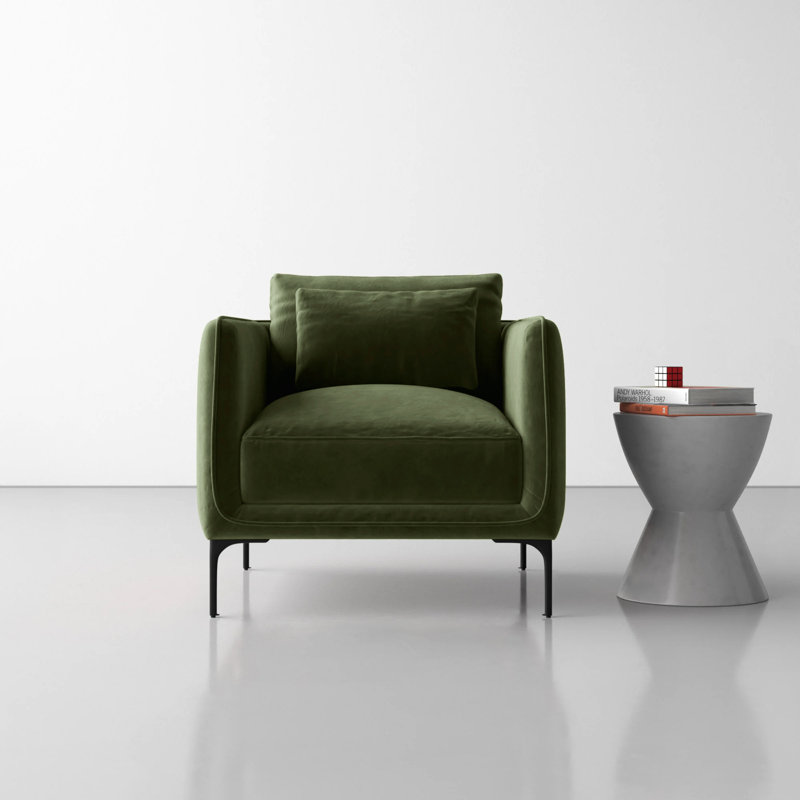 Rae Upholstered Armchair, Military Green