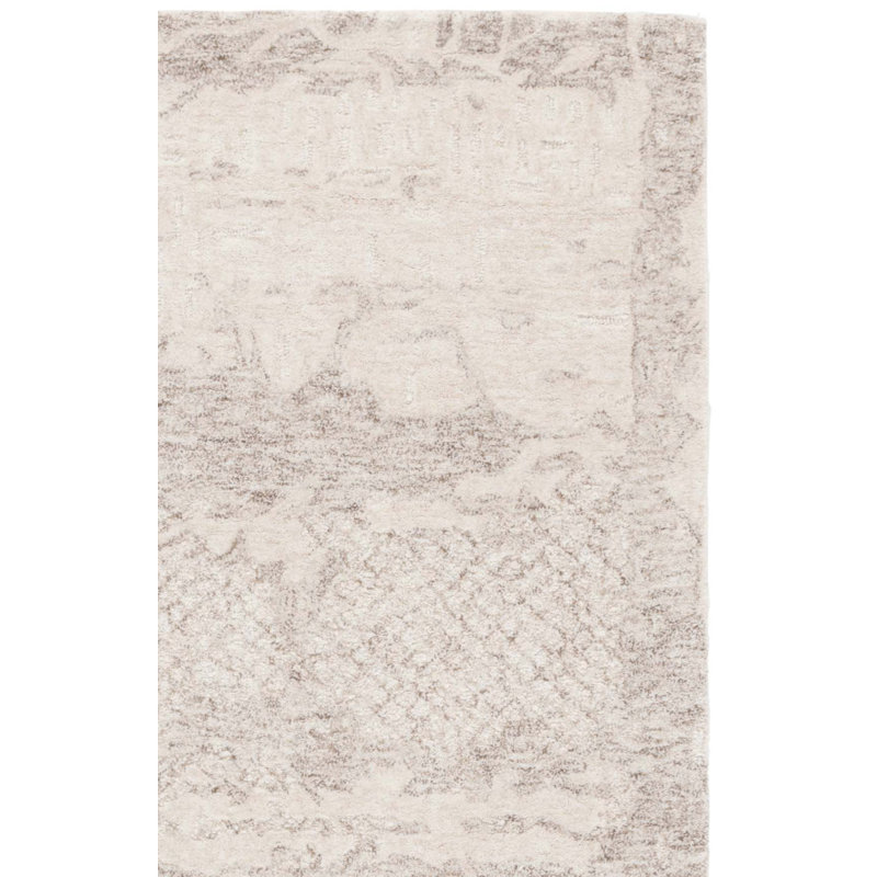 Laine touffetée à la main Malinka 101; Tapis abstrait en coton, Tapis de couloir 2 pi 3 po x 9 pi