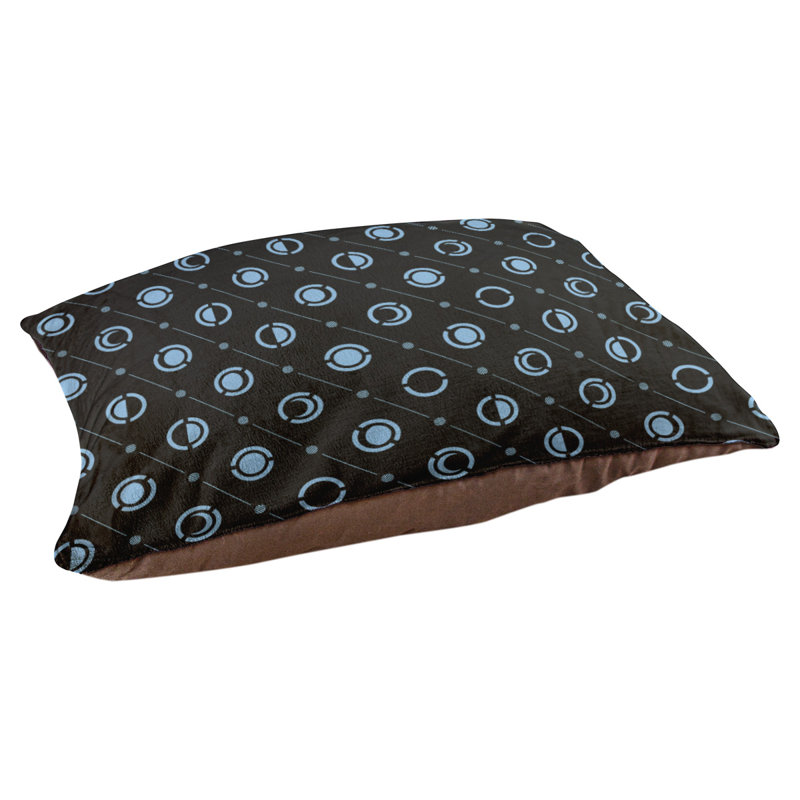 Coussin intérieur pour chien moon phases Chenault, Grand (l 50 po x P 7 po x H 40 po), Sarcelle / Noir