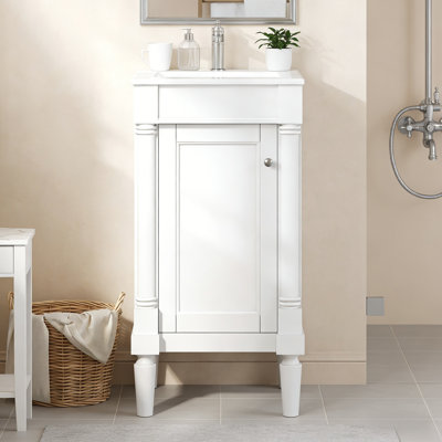 Armoire de salle de bain 18 po style français avec rangement