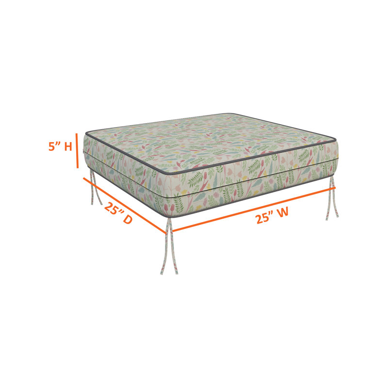 Outdoor Cushion Cover, 5" H x 25" W x 25" D