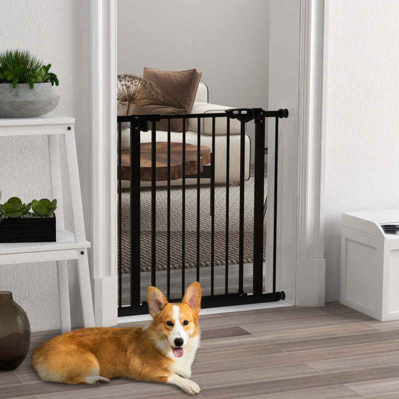 Adjustable Safety Gate with Adjustable Screws, Black, 74-80 cm