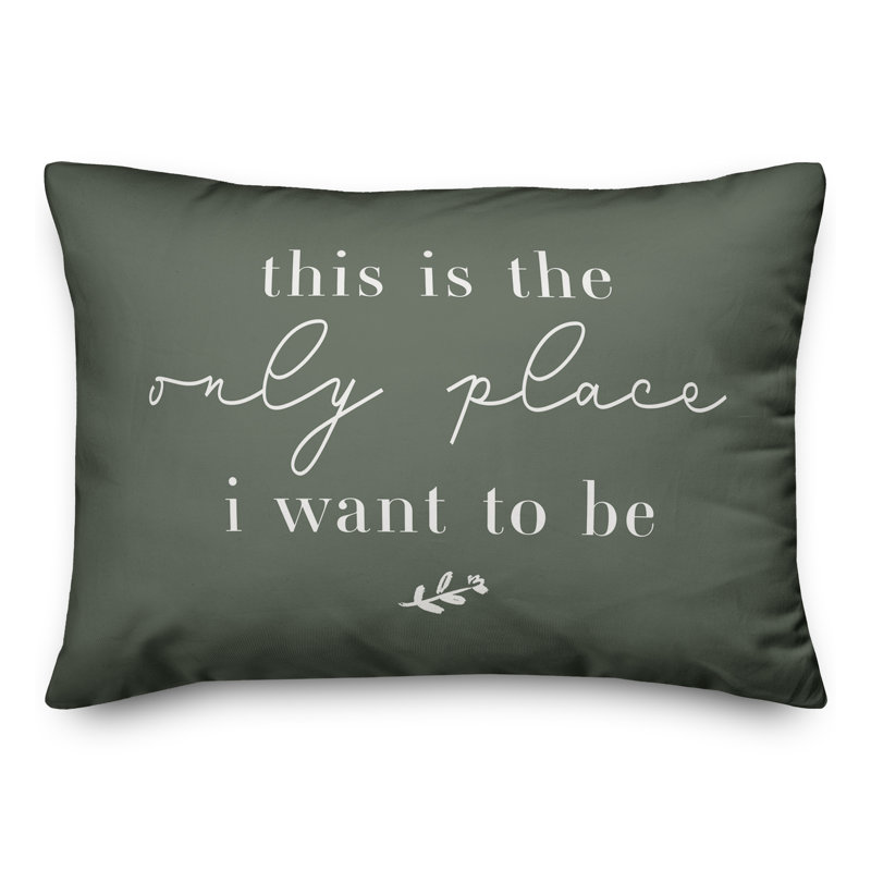  Polyester Indoor/Outdoor Throw Pillow, Sage, 14" H x 20" W