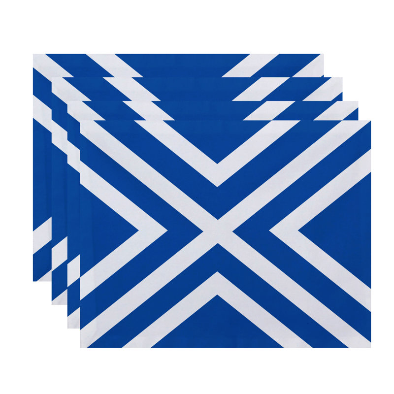 Le "x" marque les rayures de l’ensemble 4 pièces Bartleson, Bleu