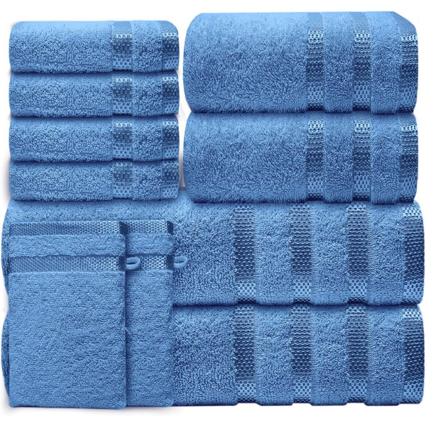 Sticky Toffee Blue Washcloths Set for Bathroom Oeko-Tex Terry Cotton Soft  and Absorbent Wash Cloths for Your Body Face Towel for Washing Face Set of  Four 13 in x 13 in 4