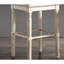 2 tabourets en bois, revêtement brun clair - tabourets robustes à structure solide, comptoir solide