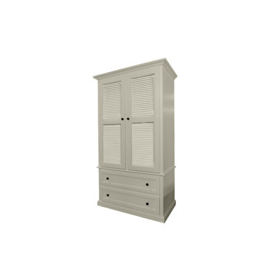 Armoire extra large en chêne massif avec portes à volets