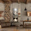 Ebern Designs « Black & Beige Landscape 1 » par Petals Prints Design, tableau mural en métal, 30,5 cm x 40,6 cm-1171568186
