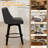 Novogratz 360° Swivel Bar & Counter Stools - Solid Wood Frame(Set Of 3)-1077319174
