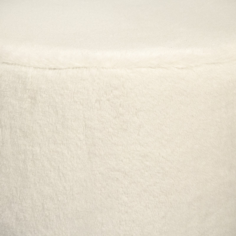 Roldao Upholstered Accent Stool, White