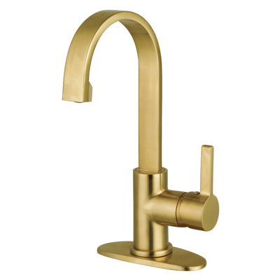 Kingston Brass Continental Single-Handle 1-Hole Deck Mount Bathroom Faucet with Push Pop-Up