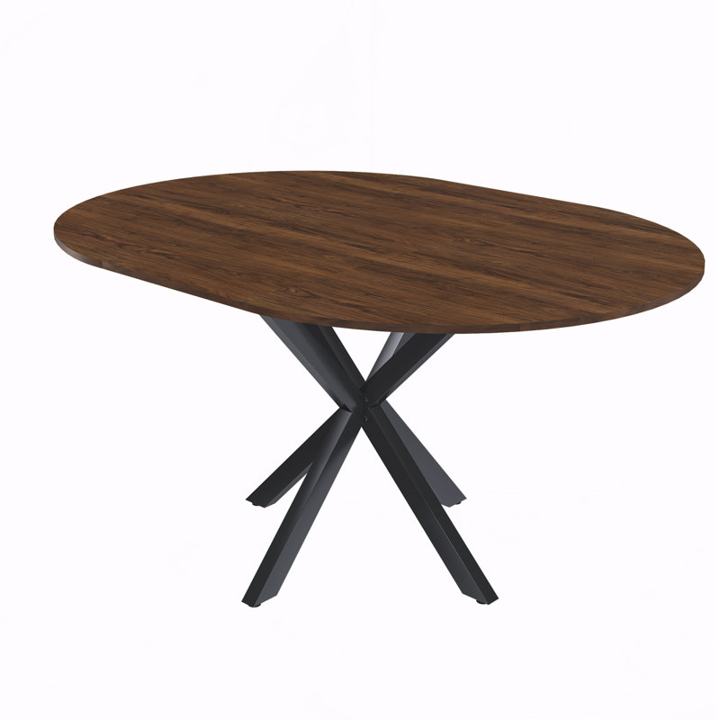 Table de salle à manger de style moderne, Noyer, Noir