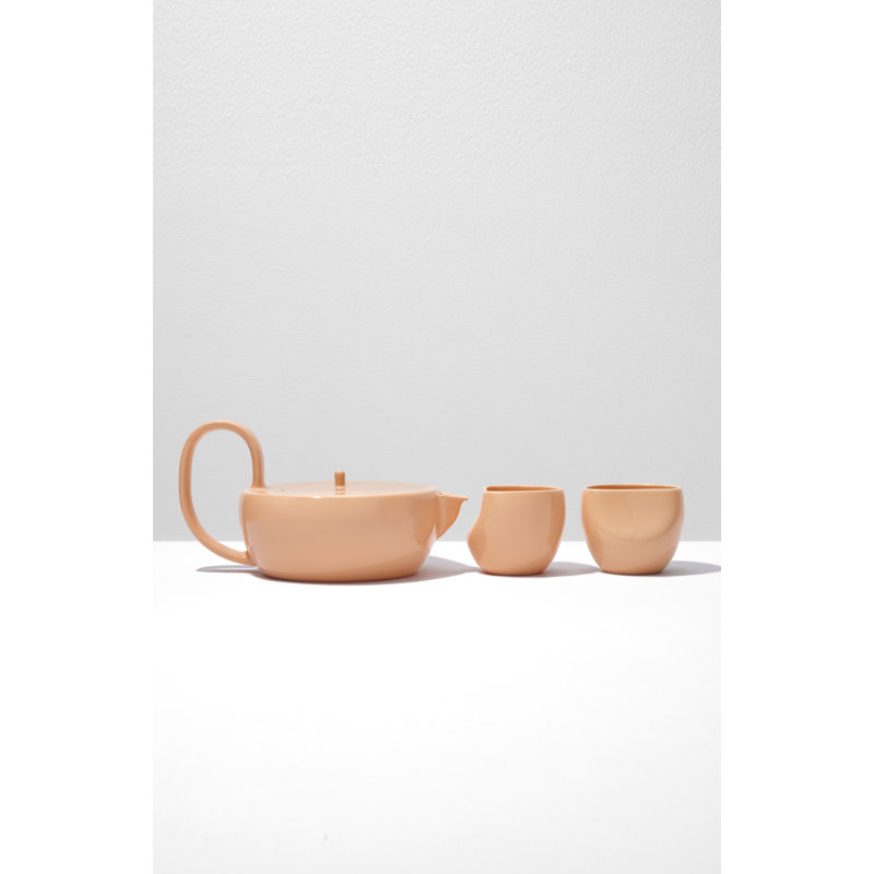 Large Teapot Set, Coral