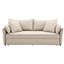 Canapé-lit escamotable beige avec espace de rangement - 4 coussins assortis pour plus de confort Espace dissimulé et coussins amovibles: l 89,44 po x H 36,7 po x P 32,03 po, 2 sièges, rembourrage en mousse