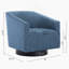 Chaise d'appoint en polyester bleu
