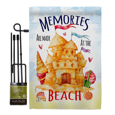 Ensemble de 2 drapeaux en polyester 2 pièces beach souvenirs impressions