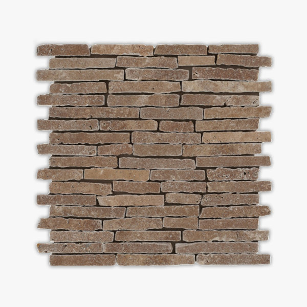 Noce Tumbled Minsk Travertine Mosaic