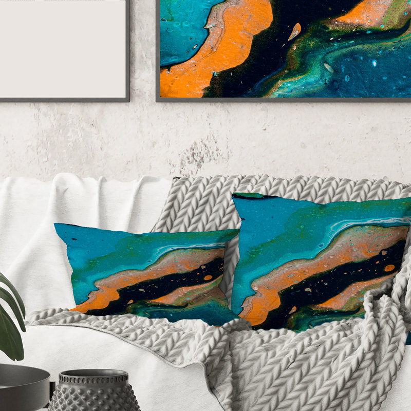 Abstract Throw Pillow, 16" x 16"