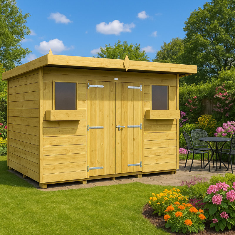 10ft x 6ft Pent Summer Shed
