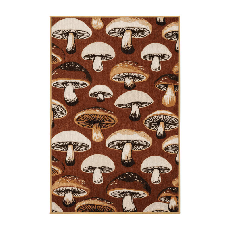 Tapis lavable à boutons et légumes, Rectangulaire 2 pi x 3 pi