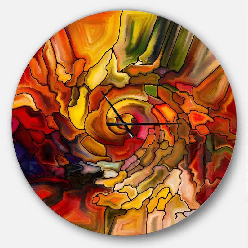 Illusions of Stained Glass Wall Clock, Oversized