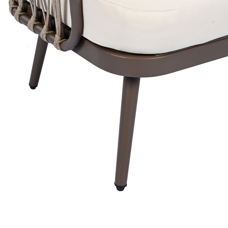 4-Piece Outdoor Patio Furniture Set, Beige, Brown