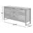 Draylen 59.06" Metal Frame Sideboard 2 Doors 3 Drawers-1619064614