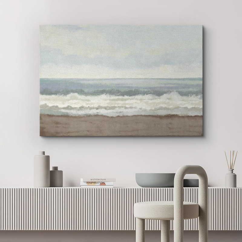 «Coastal Beach Ocean Wave Coastal Landscape Nature», reproduction sur toile, Toile tendue, H 24 po x l 36 po x P 1,5 po