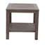 Rust - Table d'appoint en aluminium multicolore avec tablette, de forme carrée, l 23 po de largeur, profonde, 21,5 po de hauteur, 19 lb, idéale pour les déjeuners de patio et les réceptions, couleur, l 23,16 po de profondeur, largeur, 22,02 po de hauteur,