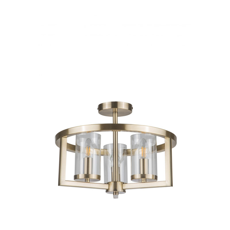 Caidenn 3 - Light Chandelier Pendant, Antique Brass