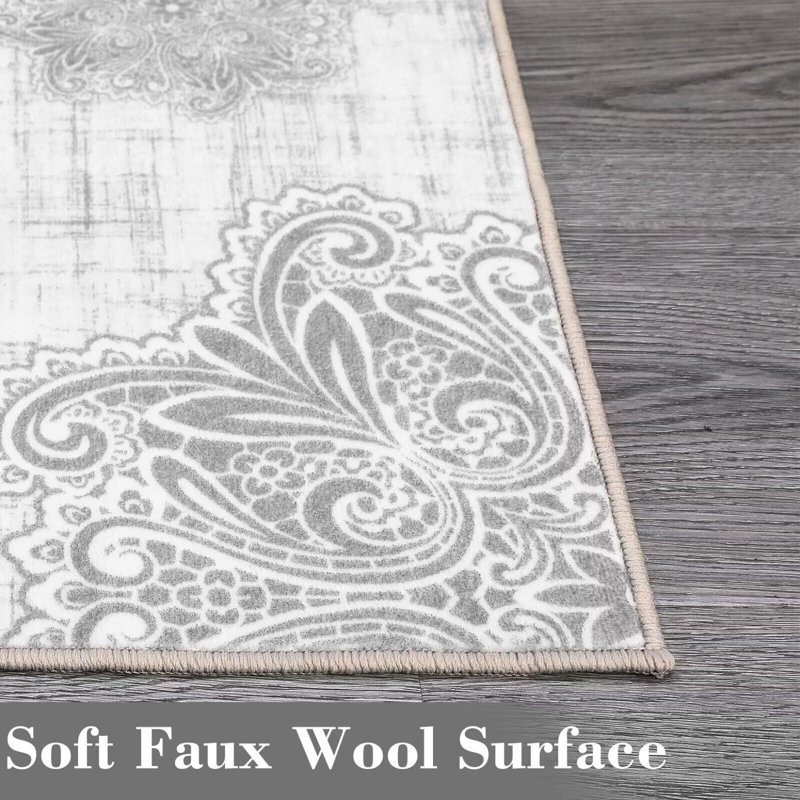 Tapis design rétro avec tapis antidérapants, Rectangle 10 pi x 13 pi