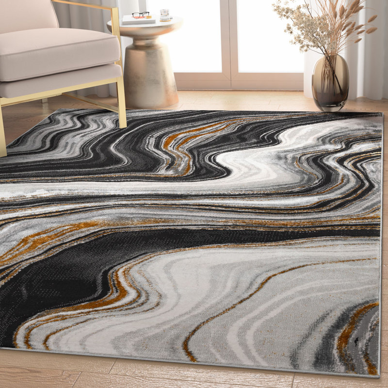 Tapis gris Clomer, Rectangle 3 pi 11 po x 5 pi 3 po