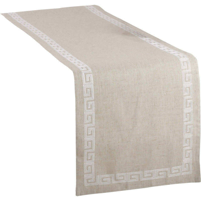Chemin de table Badley, 16 po x 72 po, Blanc