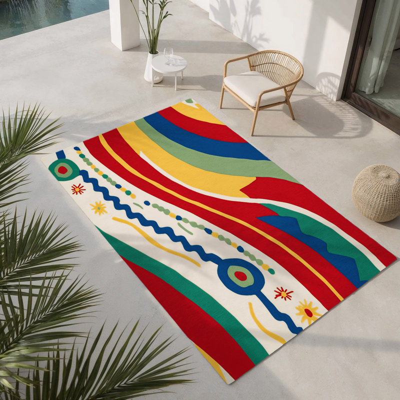 Tapis intérieur et extérieur Peppy Loop, Rectangle 4' x 6'