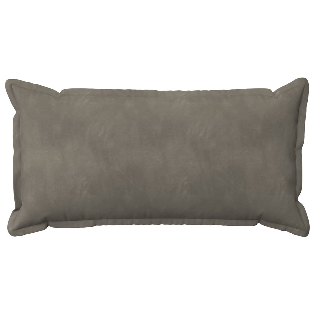 Vidaxl Cushion Cover 6 Pcs Houten Light Grey 40 X 80 Cm Velvet, Grey - Image 3
