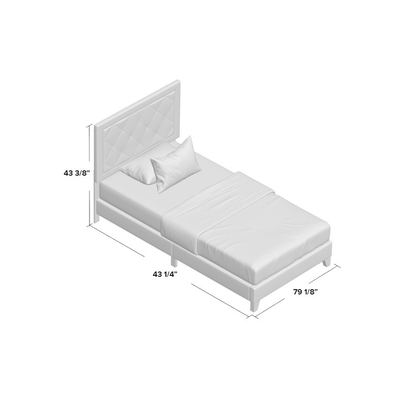Keelin Upholstered Standard Bed, Beige