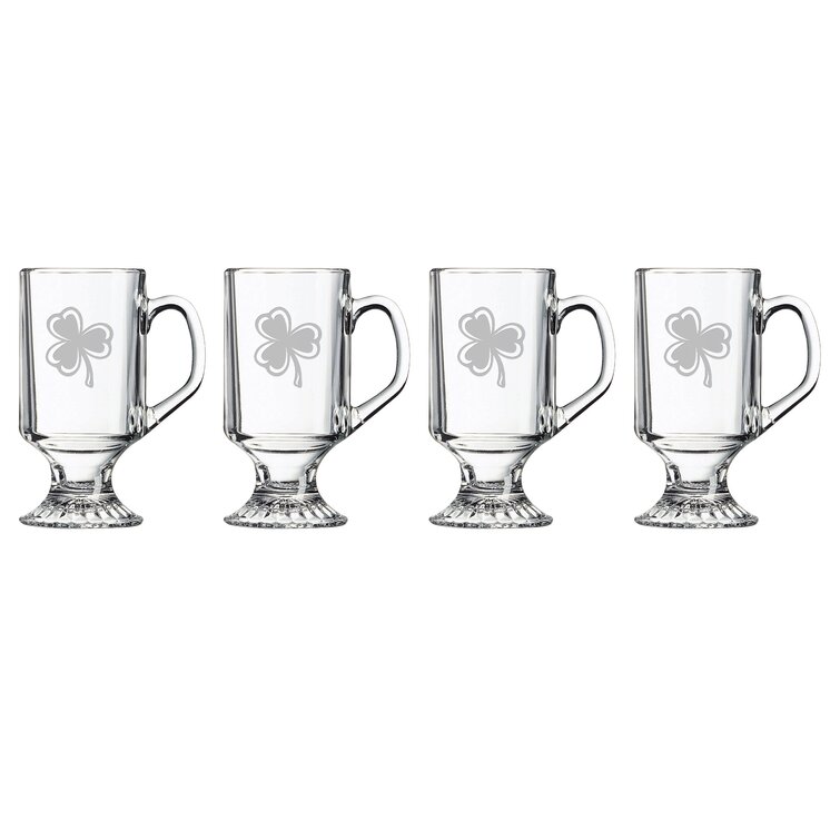 Set of Four Glass Hot Toddy Mugs - Free Shipping!