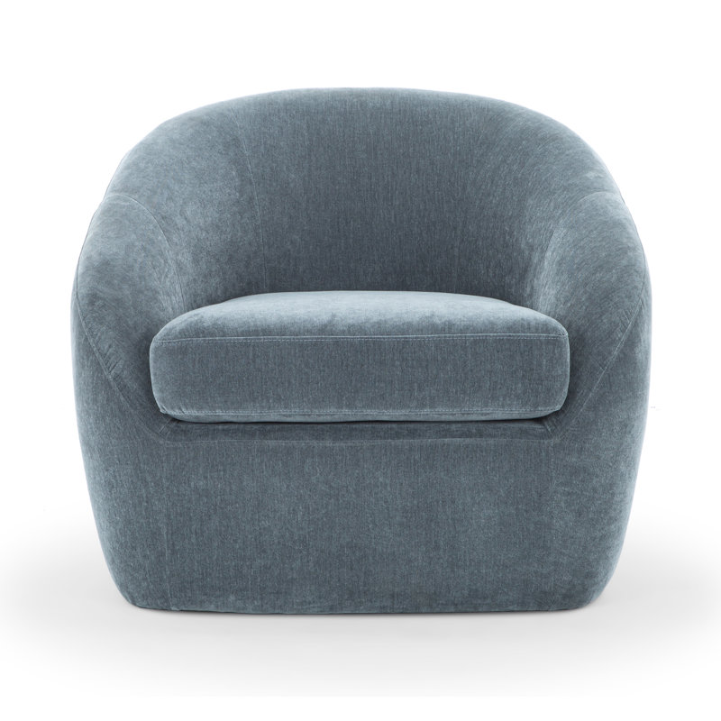 Fauteuil demi-tonneau Stargazer, Chenille bleue performance