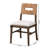 Willowick Fabric Seagrass and Mahogany wood Side Chair in Brown