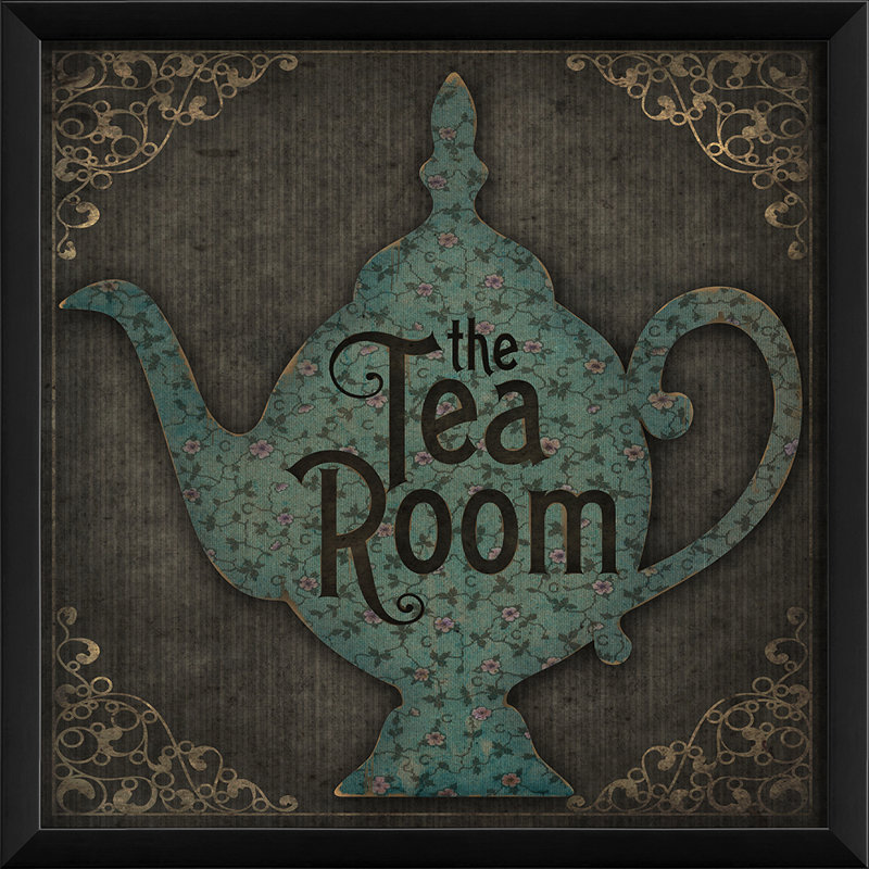 The Tea Room Black Framed Graphic Art with Glass