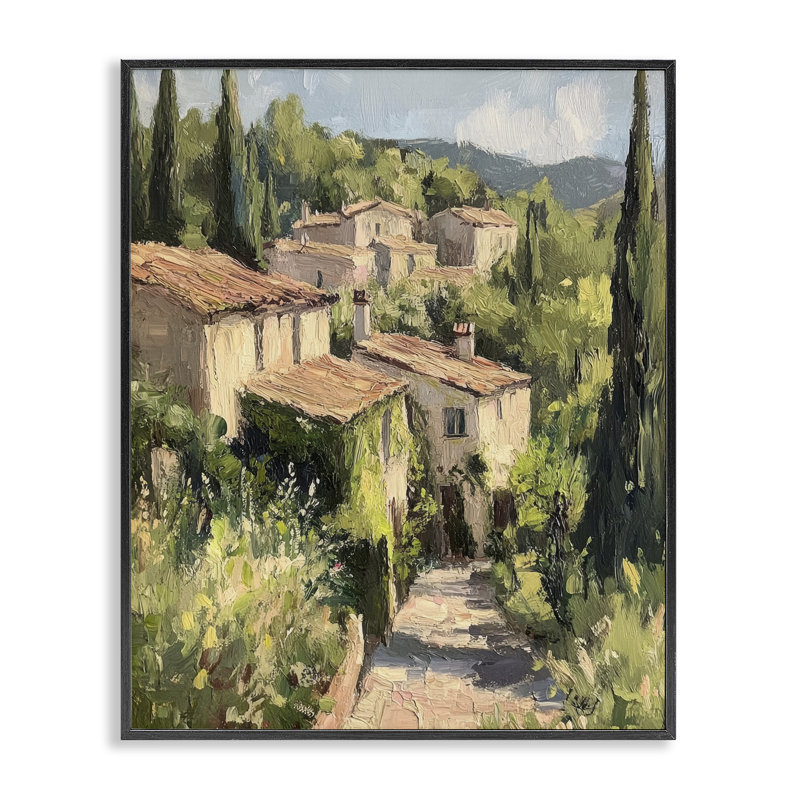 «Expressionist Village Buildings», estampe numérique, design par Petal Prints Design, H 30 po x l 24 po
