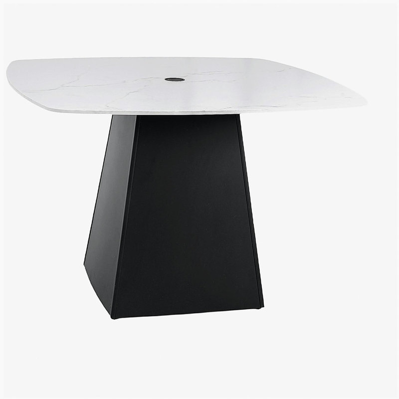 Table de salle à manger carrée d'extérieur 44 po Modern, Blanc