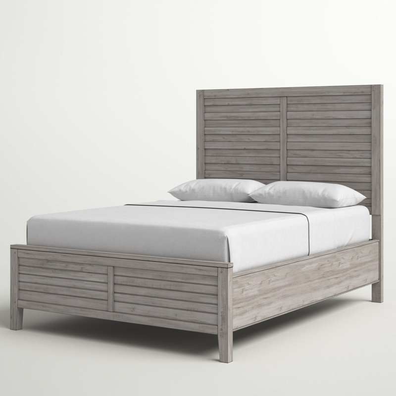Navin Standard Bed, Whitewashed, Queen