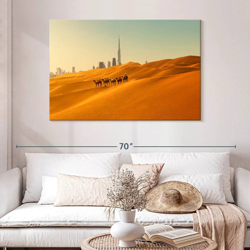 Alvord Camels In Dubai, 32" H x 48" W
