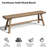 Solid Wood Natural Entryway Bench-1263767447