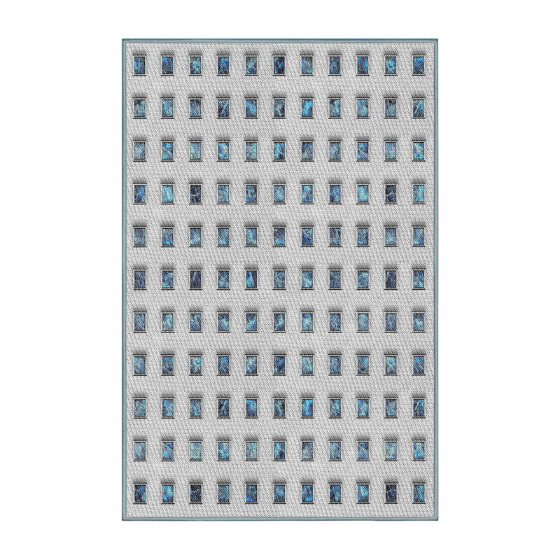Wool Geometric Indoor Rug, Rectangle 3' x 5'