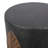 Outdoor Lightweight Concrete Accent Table with Boho Leaf Design