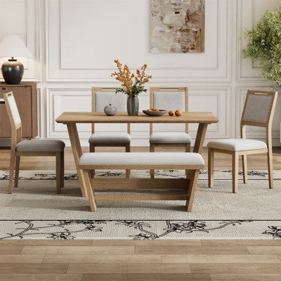 Ensemble de table de salle à manger 6 pièces pour 6 personnes