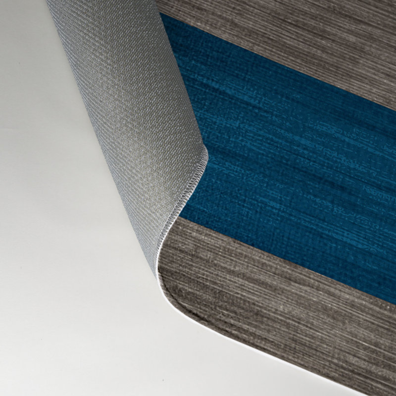 HorizontalStripes Green Indoor and Outdoor Area Rug, Rectangle 3' x 5'