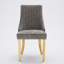 Chaise de salle à manger rembourrée haut de gamme à dossier haut avec pieds en bois massif (lot de 2)-1235107568-1235107570-1235107576